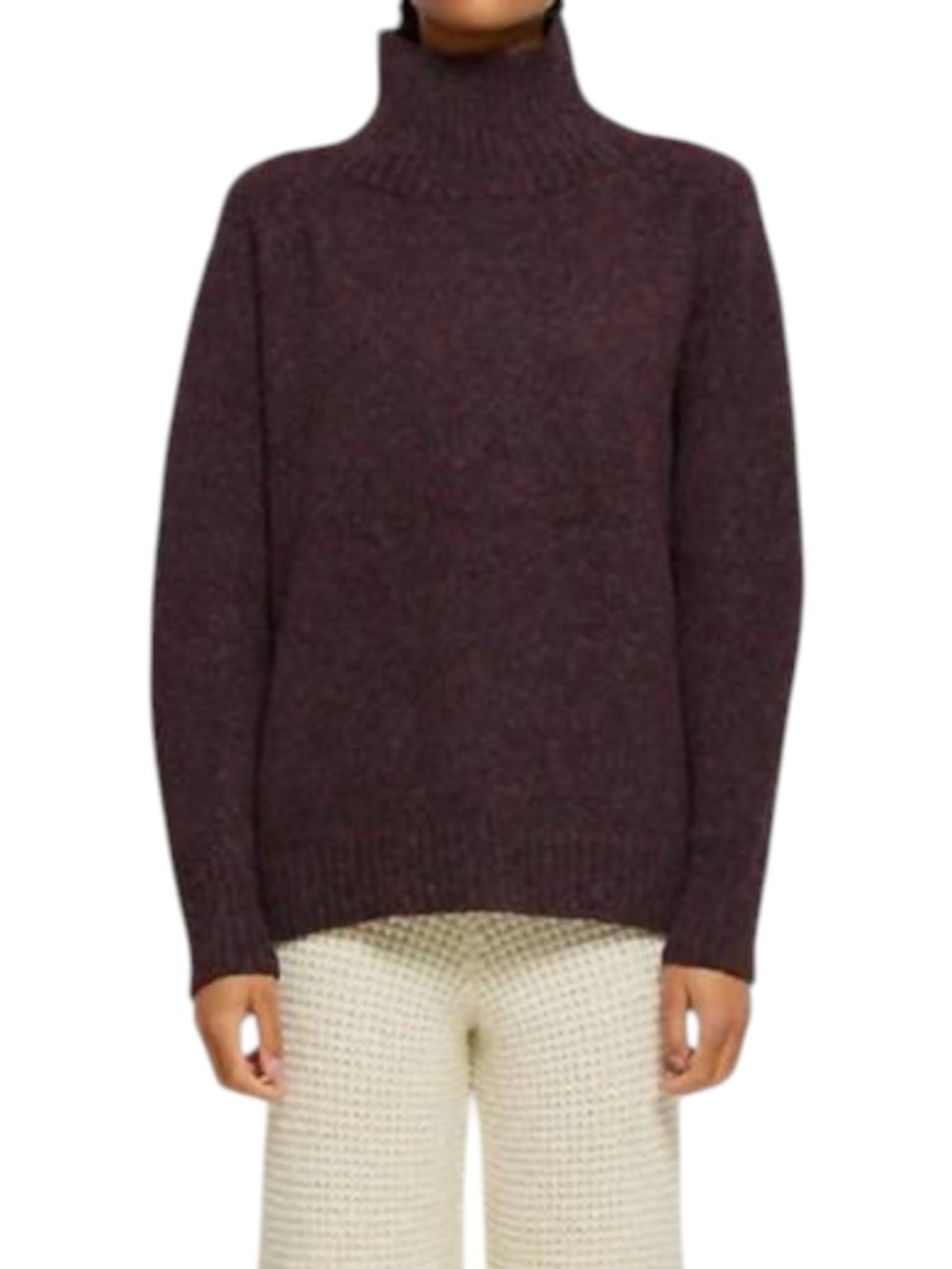 Atelier Delphine Vasilisa Sweater Alpaca Lamb Wool Blend Aubergine Small